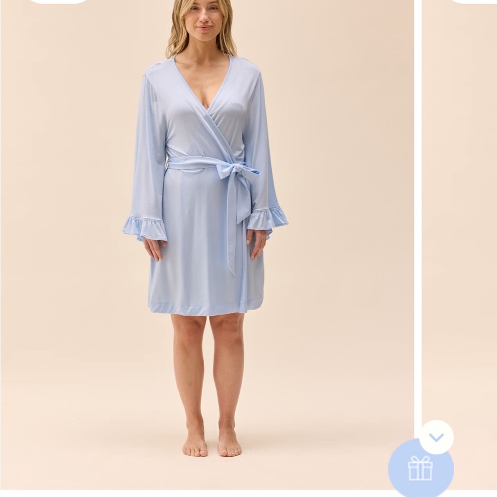 Go Slow Short Robe Blue - Picture 4 of 8